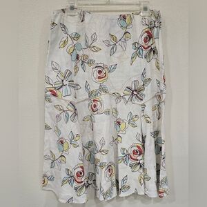 TSD Two Star Dog Fit and Flare Linen Skirt Sz L